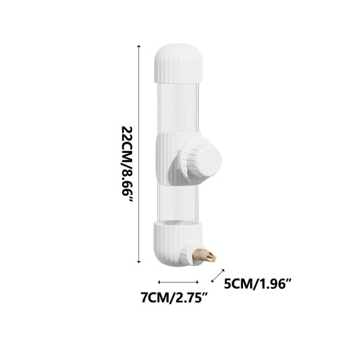 Automatic Bird Water Feeder for Parrot Cages – 220ml White 1