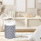 Laundry Basket Fabric Foldable 90L with Aluminum Handles 4