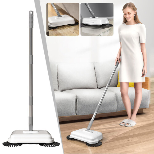 Hand Push Sweeper with Microfibre Mop – 102cm 1