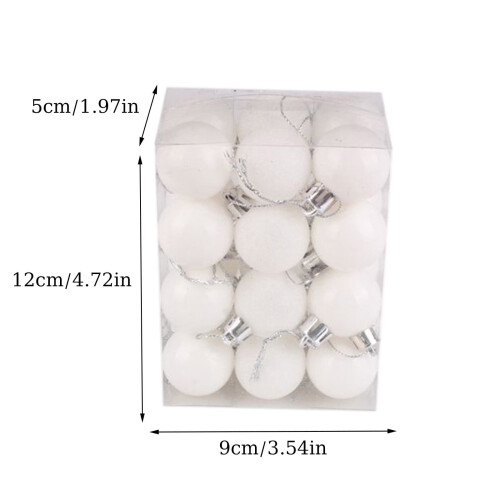 Staron white Christmas ornaments 30mm 48 pcs 2