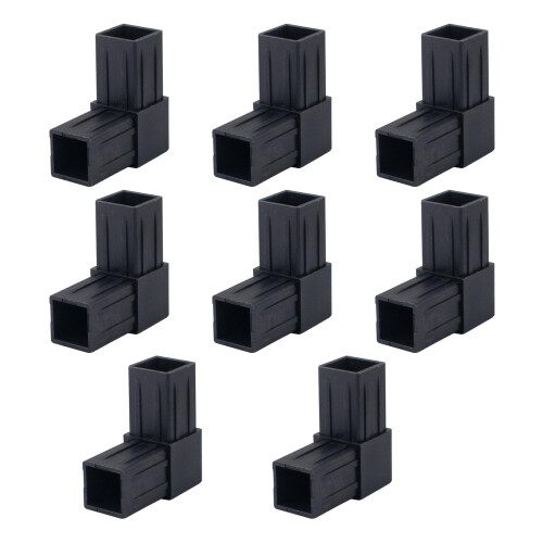 8Pcs Square Tube Connector Fastener Fixed Joint 90 Degree Elbow