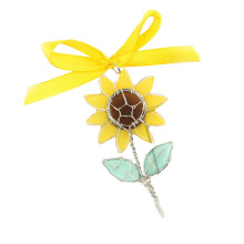 Pendentif fleur en verre de mer fait à la main, pour-SN