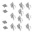 10 Clips en acier inoxydable pour réparation de plaques de 1