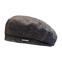 Classical Jeans Beret Hat For Women Girl Fashion-Black