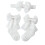 Ensemble bandeau et chaussettes élégants pour bébé,-Blanc 1