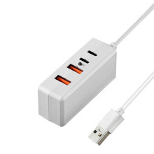 4-poorts USB met 2 USB- en 2 Type C-oplaadpoorten voor-2,8 meter
