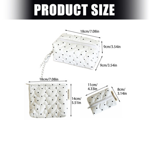 Soft Dot Makeup Bag Reinforced Travel Cosmetic Pouch-samll bag 2