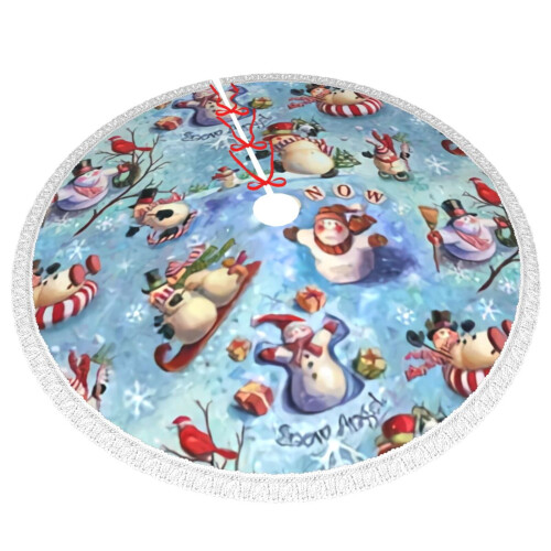 Christmas Tree Skirt 48 Inch Rustic Holiday Decor 2