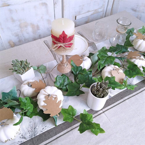 White Plastic Pumpkin Ornaments 12 Pack 2