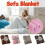 Solid Color Flannel Plush Sofa Blanket Anti-Scratch 3