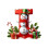 Christmas Snowman Ornament with Initial Letter, Red 2