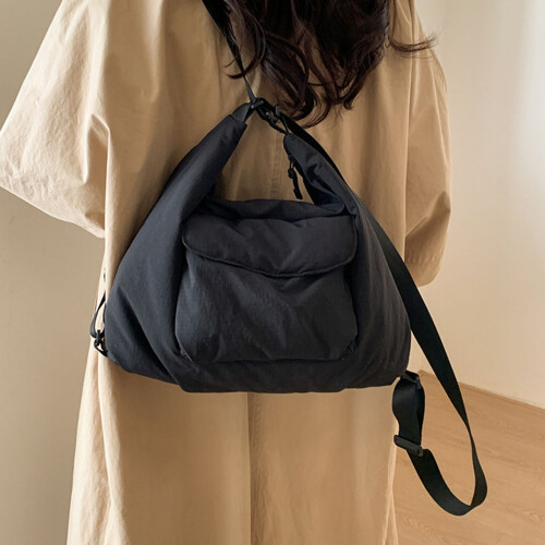 Multifunctional Nylon Crossbody Bag with Adjustable Strap-Blue 2