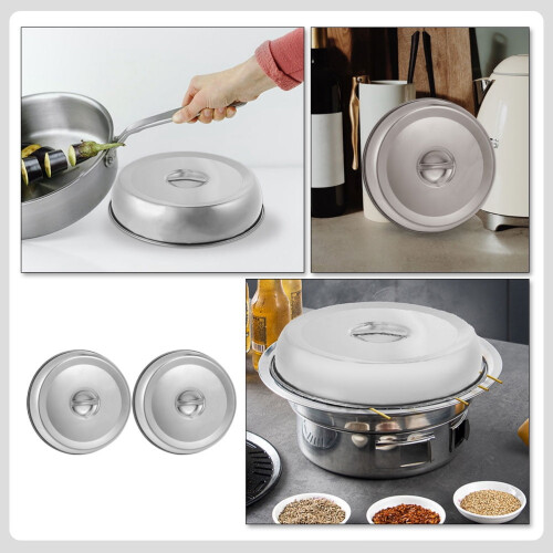 Stainless Steel Griddle Dome Cover 8.65 Inch 2 Pack 2