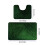 Harliver thin bath mat set green non-slip 2-piece 2