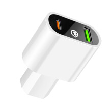 Quick Charge 66W USB-adapter voor elektrische scooterfietsen-Wit