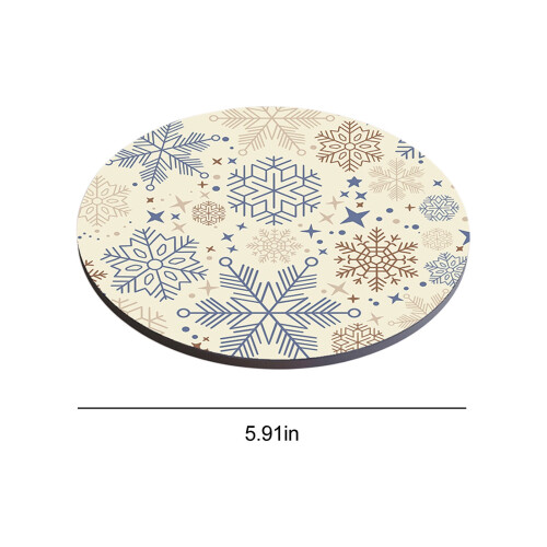 Sets de table ronds en similicuir, lot de 4 2