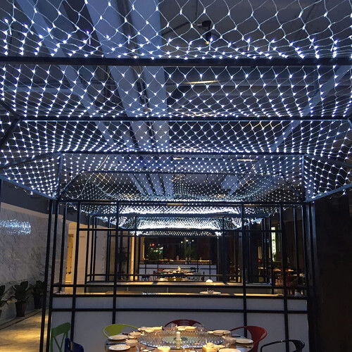 Fairy Mesh Lights Outdoor Cool White 5x5ft 96 LED 2