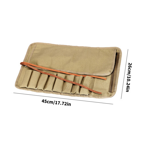 Heavy Duty Canvas Tool Roll With 8 Compartments For Wrenches 2