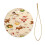 Ceramic Christmas Ornament 2.9" Round Gold String 2