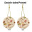 Ceramic Christmas Ornament 2.9" Round Gold String 3