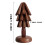 Walnut Wood Tree Coaster Set with Stand 5
