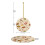 Ceramic Christmas Ornament 2.9" Round Gold String 4