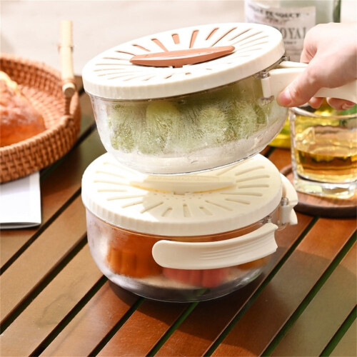 Vegetable Dehydrator & Fruit Drain Bowl with Lid 2