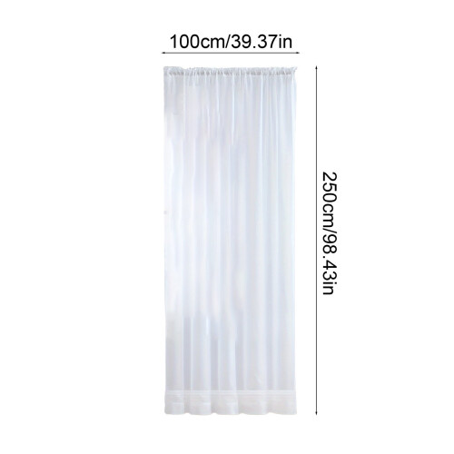 White sheer curtains textured lightweight flowy 98 inches 2