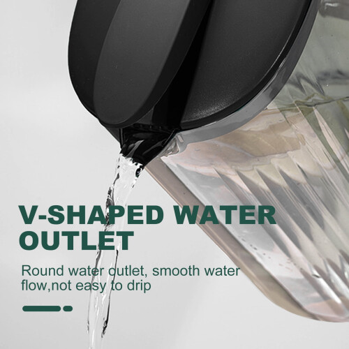 Water Pitcher Plastic 0.45 Gallon with Lid and Spout 2