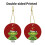 Ceramic Christmas Ornament 2.9" Round Gold String 3