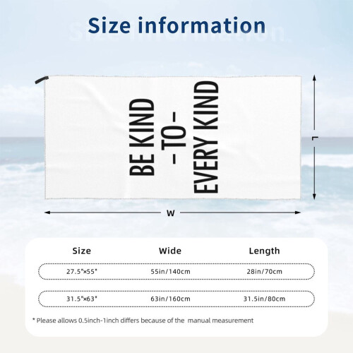 Πετσέτα θαλάσσης Be Kind To Every Kind 30x60 εκ. από μικροΐνες 1