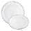 Συλλογές Aristocrat της VeZee: Μπολ σούπας 7,5 ιντσών Λευκό & Ασημί Περίγραμμα: Χωρίς BPA για 3