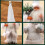 Christmas tabletop decorations Santa Claus white ornaments 5