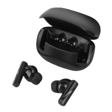 AI-Übersetzungs-Ohrhörer 2x40 mAh, 400 mAh Ladecase, Schwarz