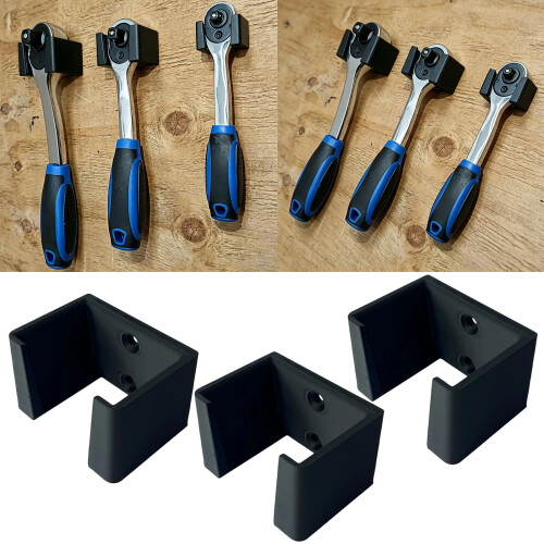 Space Saving Garage Tool Storage Ratchet Wrench Holders-black 2