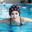 Cotton Pool Cap Headwear With Delicate Pearls Decorations-Blue 7