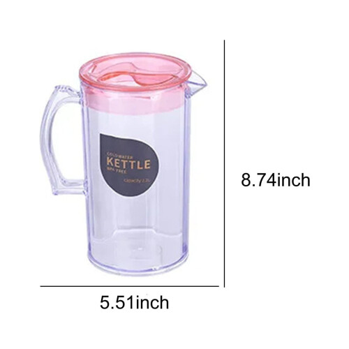 Brocca in plastica da 2,2 litri senza BPA con coperchio 2