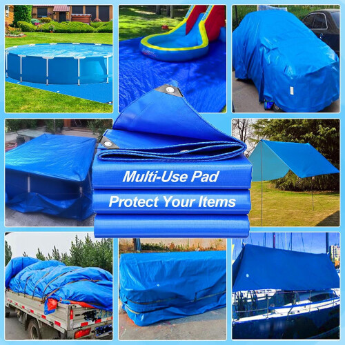 Rectangular Pool Ground Cloth PE Liner Pad 8-16ft 2