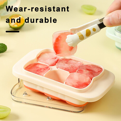 Silicone Ice Cube Tray 6-Cavity Non-Stick Leak-Proof 2