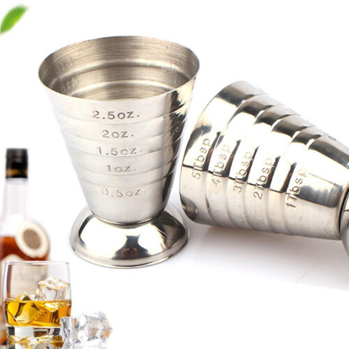 Wijnglas metalen maatbeker 75 ml 2