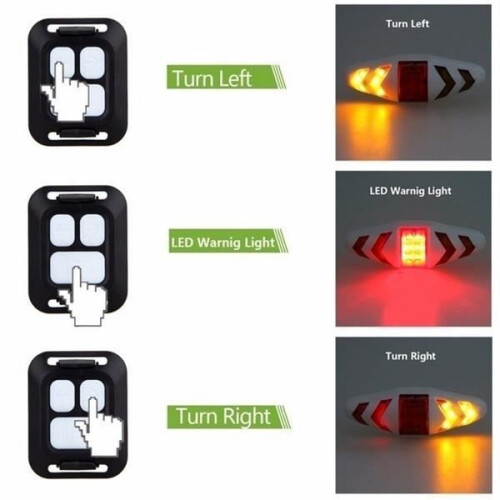 LED Bicycle Tail Light with Turn Signals, Wireless Remote Control, Multifunctional Modes, Waterproof for Mountain Bikes and Road Bikes 2