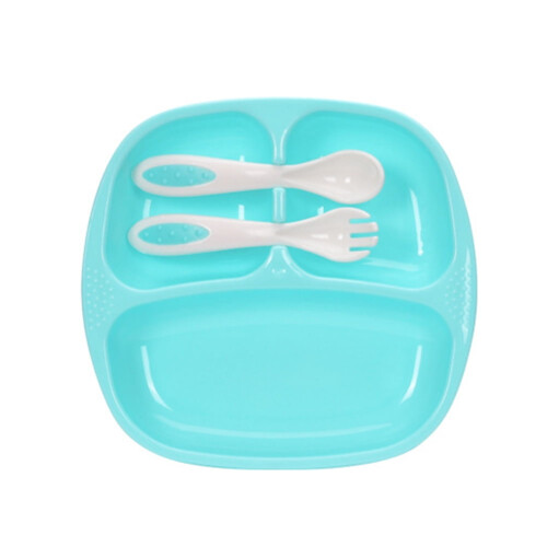 Limei baby feeding set silicone bibs spoons fork cup 1
