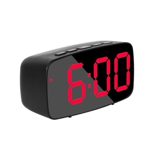 Digital Alarm Clock, LED Alarm Clock, Small Clock with Snooze, Adjustable Brightness, Daytime Mode, 2 Power Modes (Red) 1