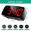 Digital Alarm Clock, LED Alarm Clock, Small Clock with Snooze, Adjustable Brightness, Daytime Mode, 2 Power Modes (Red) 3
