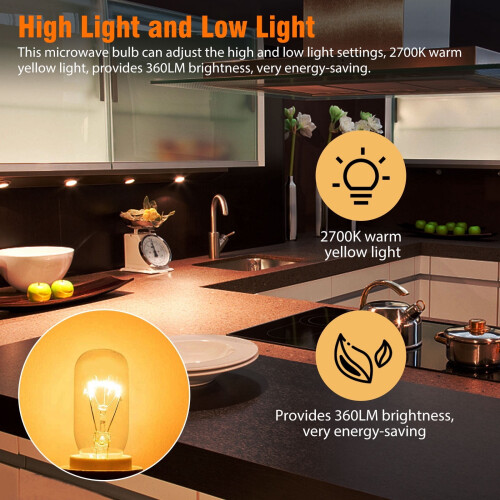 LED E17 bulb dimmable 40W replacement for microwave oven 2 2