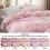 Pink Full Size Duvet Cover Set 3 pcs Cotton-like Prewashed 5
