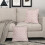 Fodere per cuscini rosa con stampa floreale a blocchi, 20x20 cm, set da 2 3