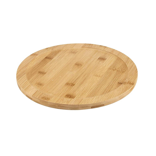 Roterende serveringsbakke i træ, 20 cm 1
