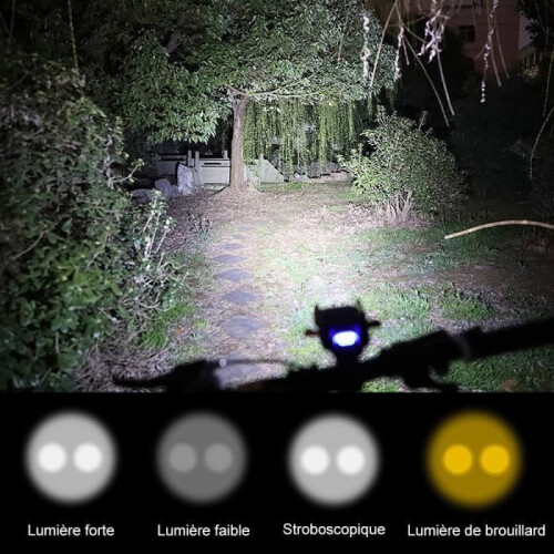 Bicycle light, bicycle headlight with phone holder and 130 decibel horn 2