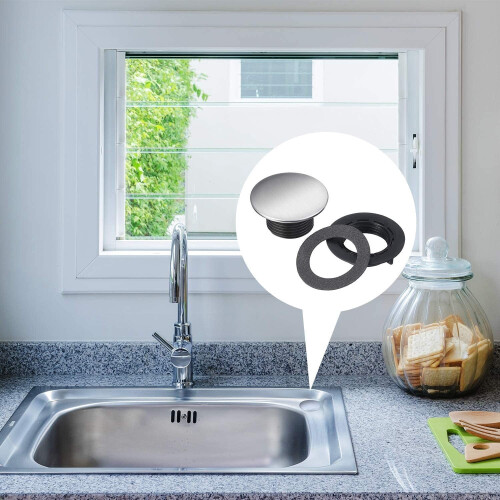 Stainless Steel Tap Hole Cover 36mm 2 Pack 1